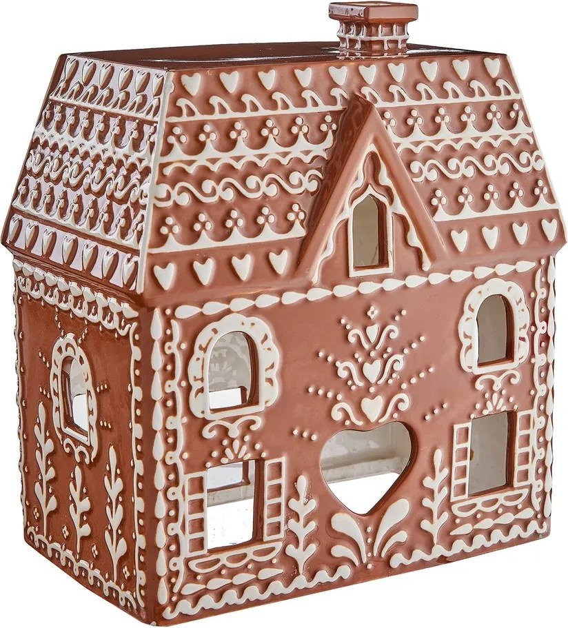 GINGERBREAD kerámia mézeskalács ház 24 cm