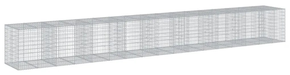 horganyzott vas gabion kosár fedéllel 850 x 100 x 100 cm