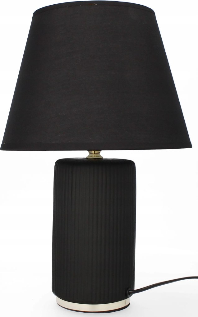 Asztali lámpa glamour kerámia dekoráció lámpabúra éjjeli lámpa fekete