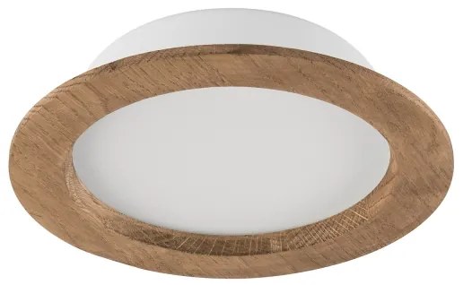 LED mennyezeti lámpa WOODY SPOT LED/16,5W/230V 4000K dió, Ø18,5 cm