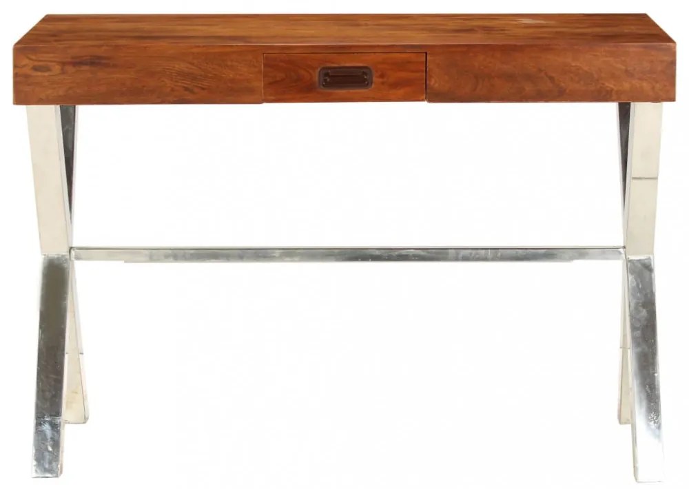 tömör akácfa íróasztal mézszínű felülettel 110 x 50 x 76 cm
