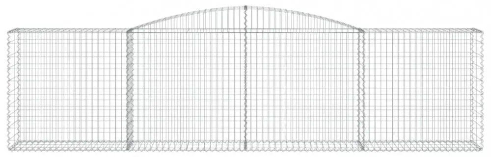 15 db íves horganyzott vas gabion kosár 400x50x100/120 cm