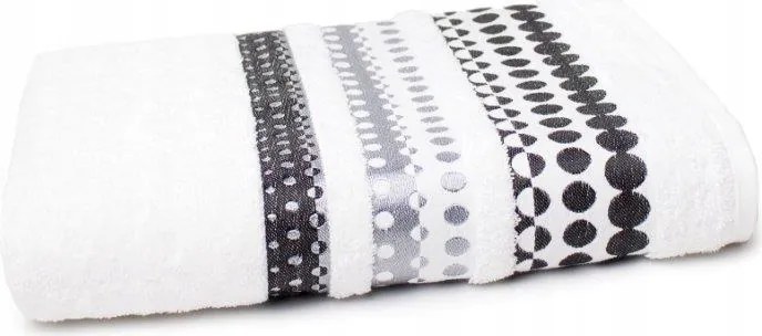 Pamut törölköző Ezüst 70x140 cm fehér