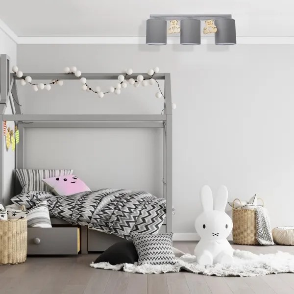 Gyerek mennyezeti lámpa BEAR 3xE27/60W/230V
