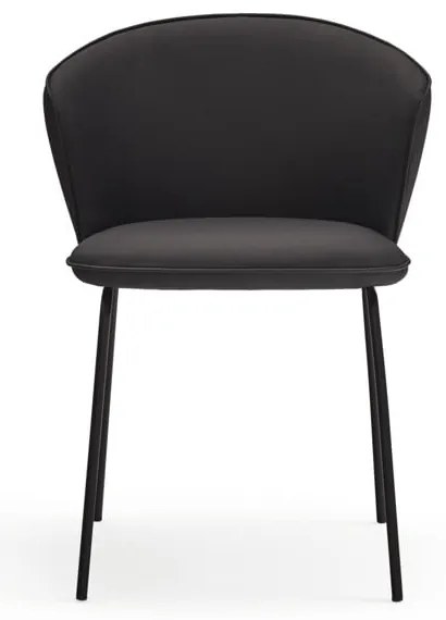 Fekete kárpitozott étkezőfotel szett 2 db-os Add – Teulat