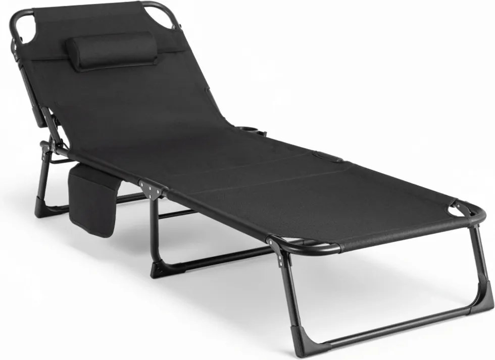 Kerti napozóágy fekete színben – SATURN