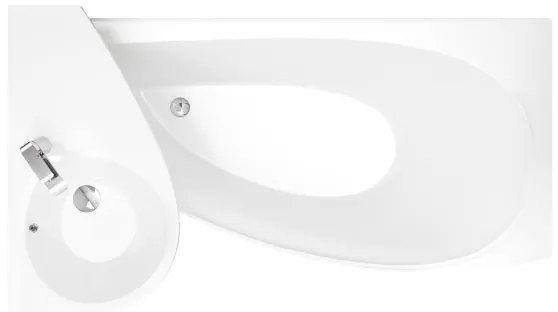 Ravak XJ1P1100000 - Falra szerelhető AVOCADO mosdó 85x45 cm öntött műmárvány/fehér