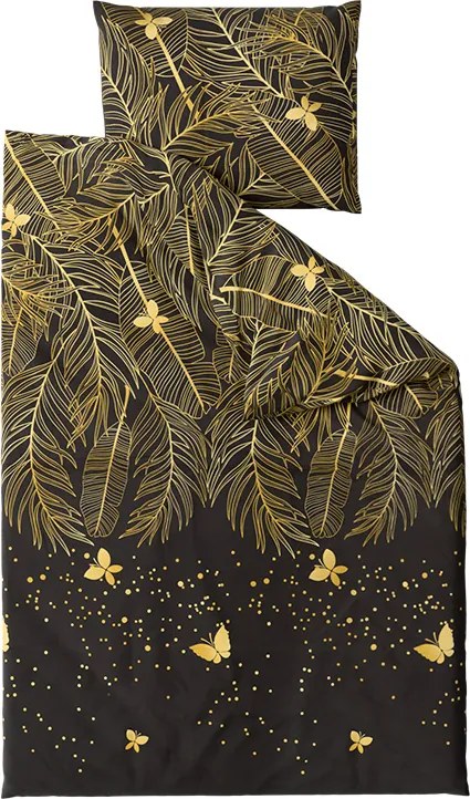 VISATA fekete mikroszálas ágyneműhuzat Ágyneműhuzat mérete: 70 x 80 cm | 140 x 200 cm