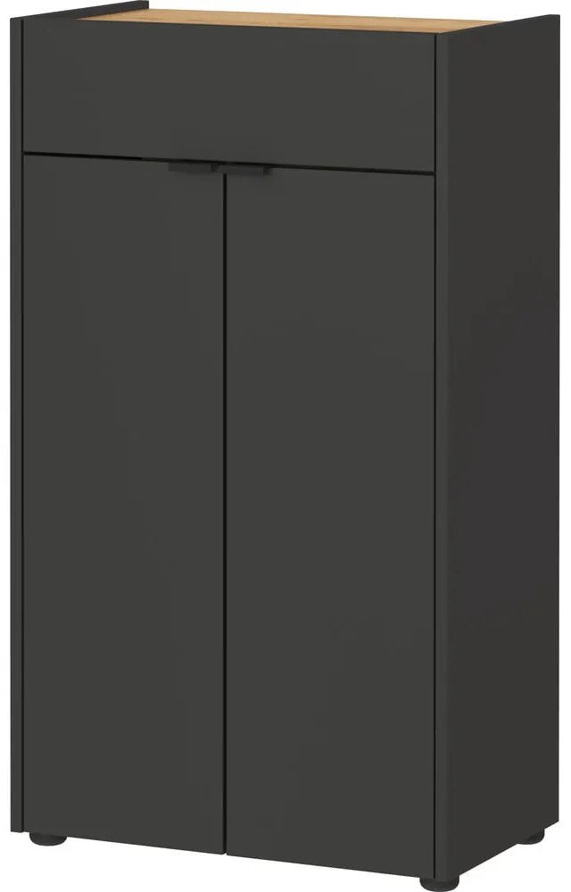 Antracitszürke magas fürdőszoba szekrény 60x98 cm Forano – Germania