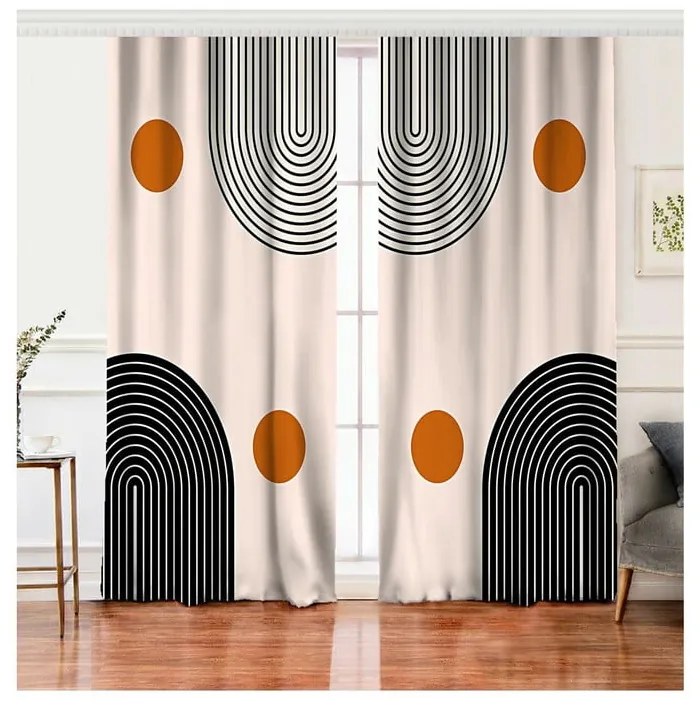 Bézs függöny szett 2 db-os 140x260 cm – Mila Home