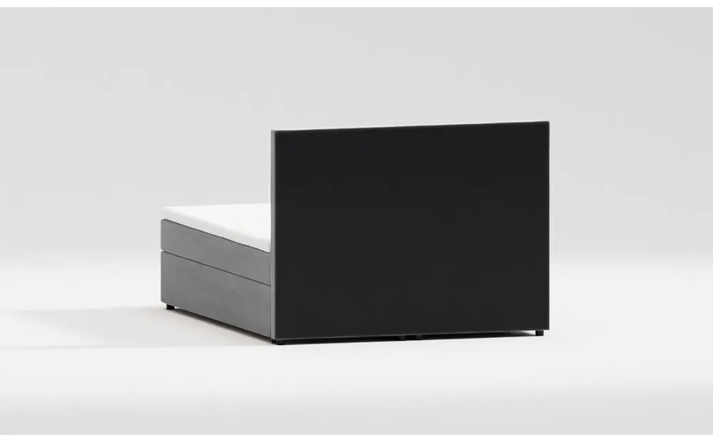 Szürke ágyneműtartós boxspring ágy 160x200 cm Flip – Ropez