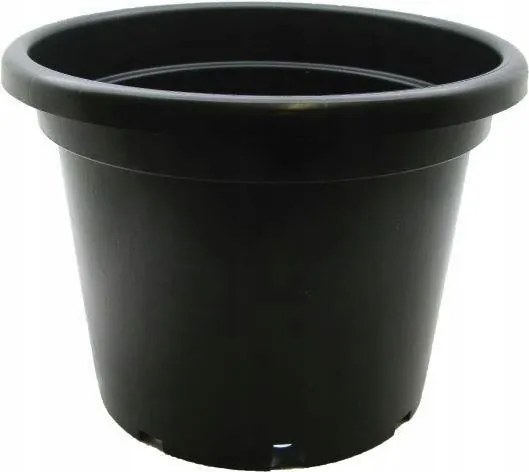 Kerek virágtartó Kerti virágtartó nagy 15 L magasság 26 cm fekete