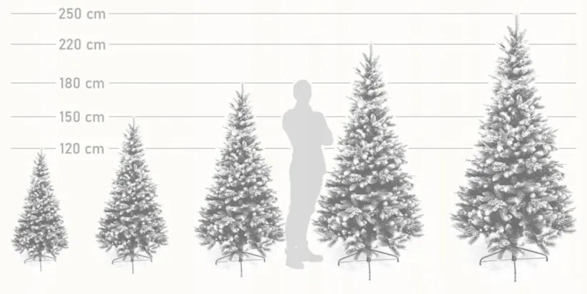 Havas karácsonyfa berkenyével és fenyőtobozokkal 180 cm