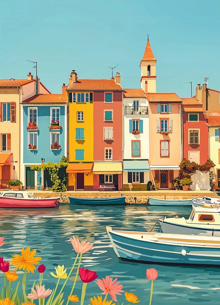 Poszter 13x18cm Többszínű tengerpart