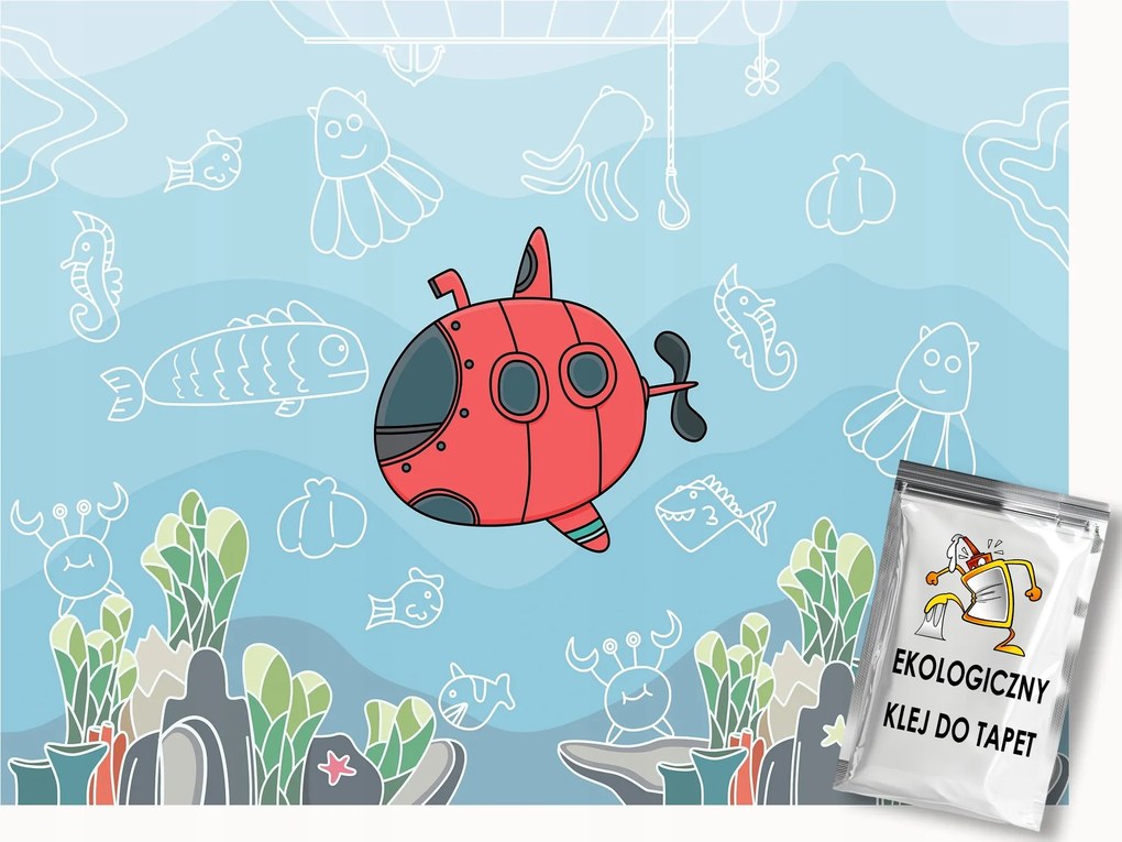 Fotótapéta Flizelina Gyerekek Víz Tengeralattjáró Tenger Halak 200x140 ragasztó