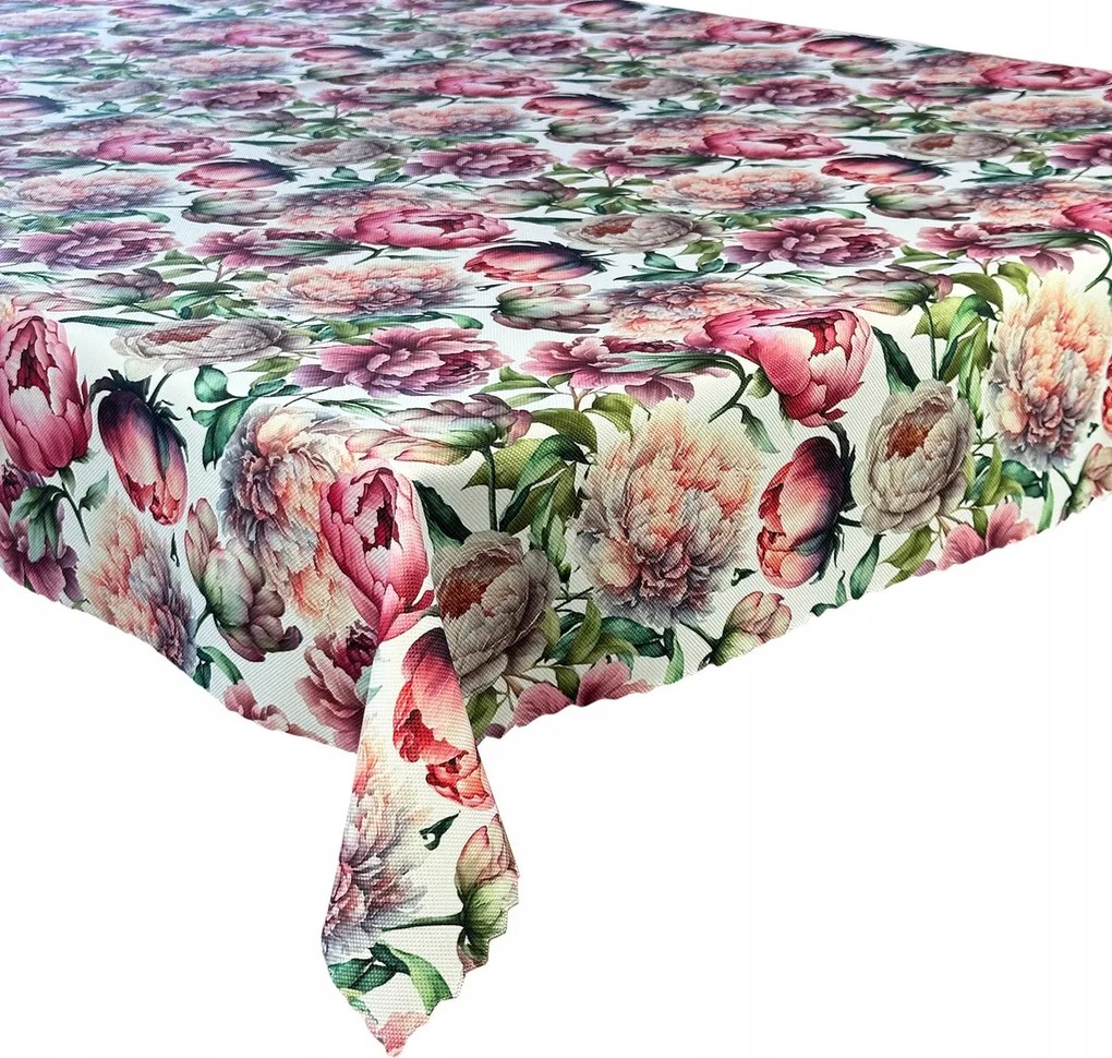 Abrosz Foltálló Tavaszi Színes Rózsaszín Virágok Bazsarózsa 130x220 cm