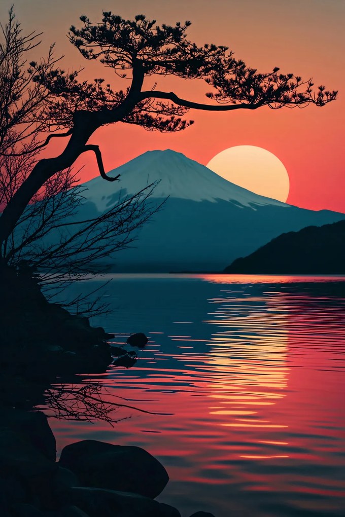 Poszter 30x45cm Hegy este