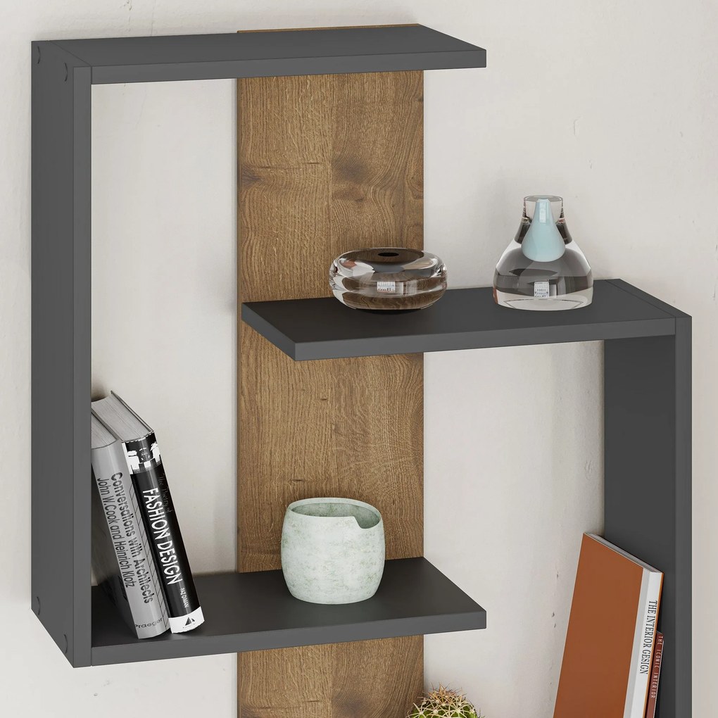 Fali polc Paranoid - Anthracite, Dark Oak
