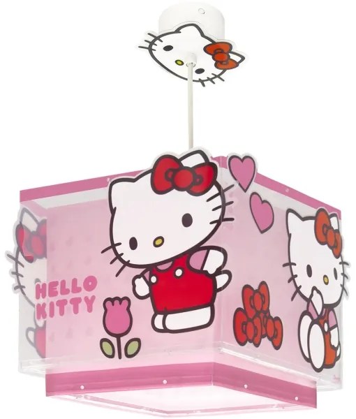 Dalber 73262 - HELLO KITTY gyerekszoba csillár 1xE27/15W/230V rózsaszín