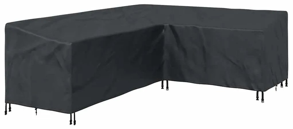 Kültéri bútorhuzat Fekete 250 x 180 x 80 cm 210D Oxford Szövet
