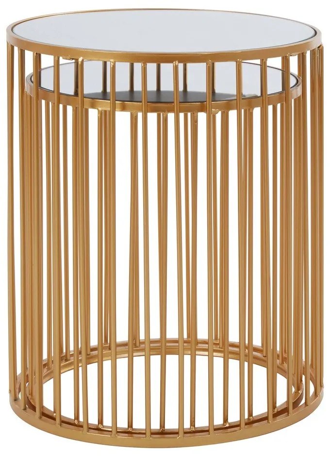 Kerek tárolóasztal szett üveg asztallappal 2 db-os Avantis – Premier Housewares