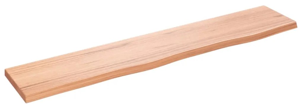 világosbarna kezelt tömör tölgyfa fali polc 100x20x2 cm
