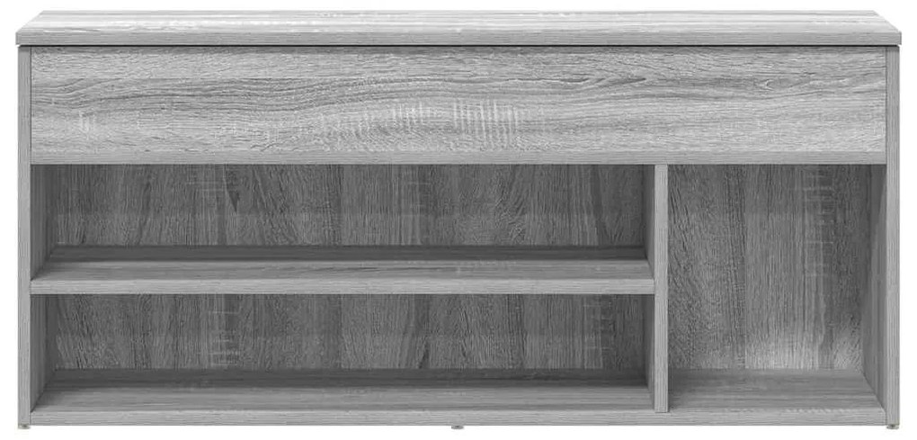 szürke sonoma színű szerelt fa cipőpolc 102x30,5x45 cm