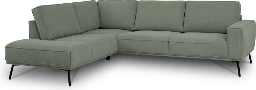 Zöld zsenília sarokkanapé (bal oldali-L alakú) Amsterdam – Scandic