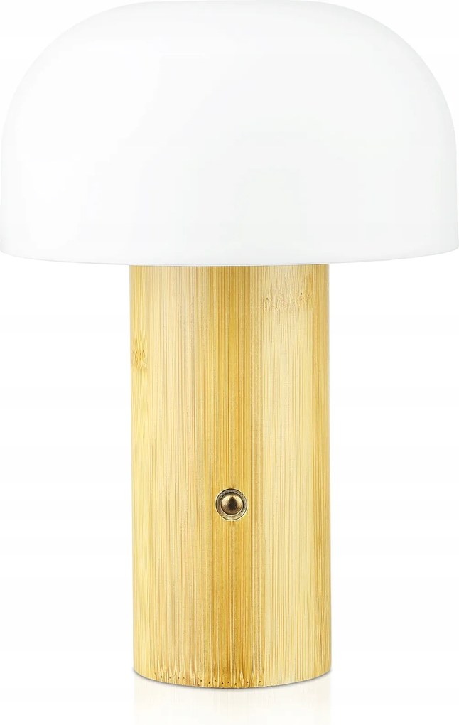 Vezeték Nélküli Érintőképernyős Éjjeli Lámpa Szálloda Éttermébe 3 Üzemmód Bambusz