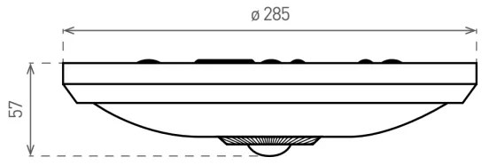 LED kültéri mennyezeti lámpatest mozgás- és alkonyatérzékelővel LED/16W/230V IP54
