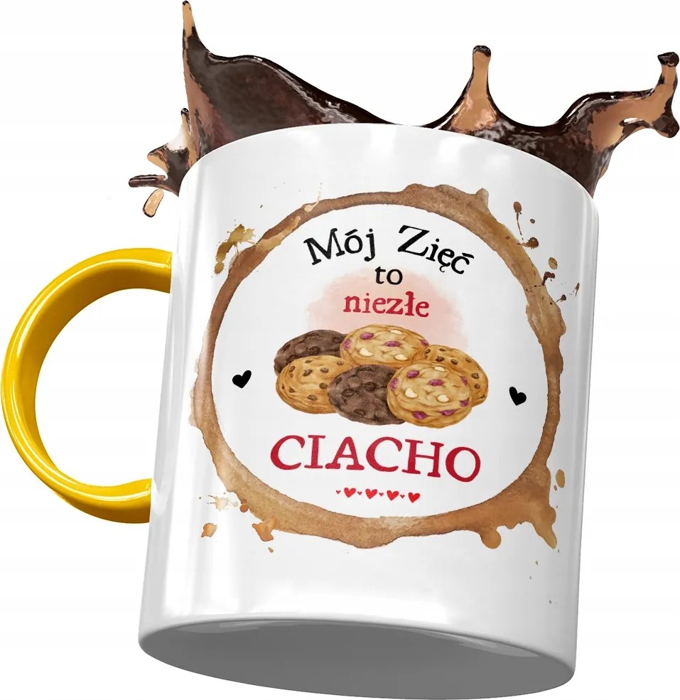 Sárga Bögre Vőnek Születésnapra Ajándék Nyomtatott Fotóval