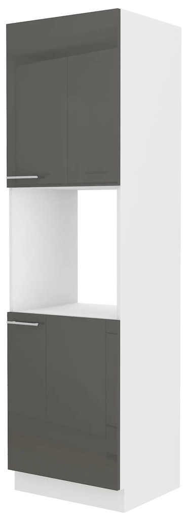 Élelmiszer szekrény a sütőhöz Lavera 60 DP 210 2F (fehér + fényes szürke). 1032431