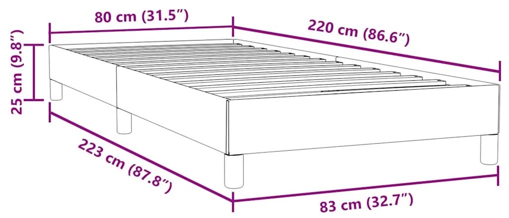 sötétzöld bársony rugós ágy matrac nélkül 80x220 cm