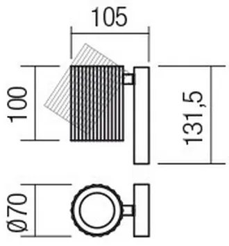 Redo 01-2549 - DELPHI fali spotlámpa 1xGU10/7W/230V fekete