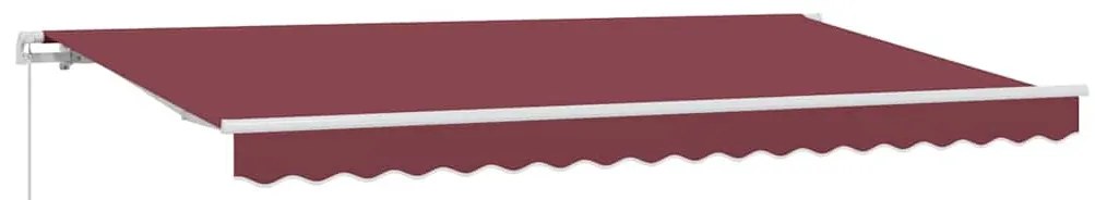 Behúzható napellenző Burgundi 350 x 200 cm Pamut és Alumínium