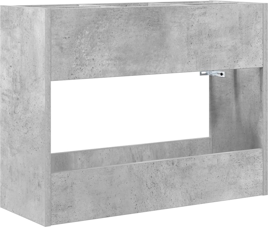 vidaXL Napernyő Állvány tárolóval Beton Szürke 65 x 24 x 50 cm Faanyag