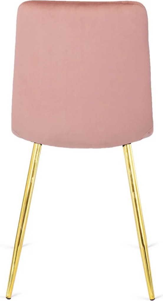 Szék rózsaszín színben, bársony kárpittal. YORK