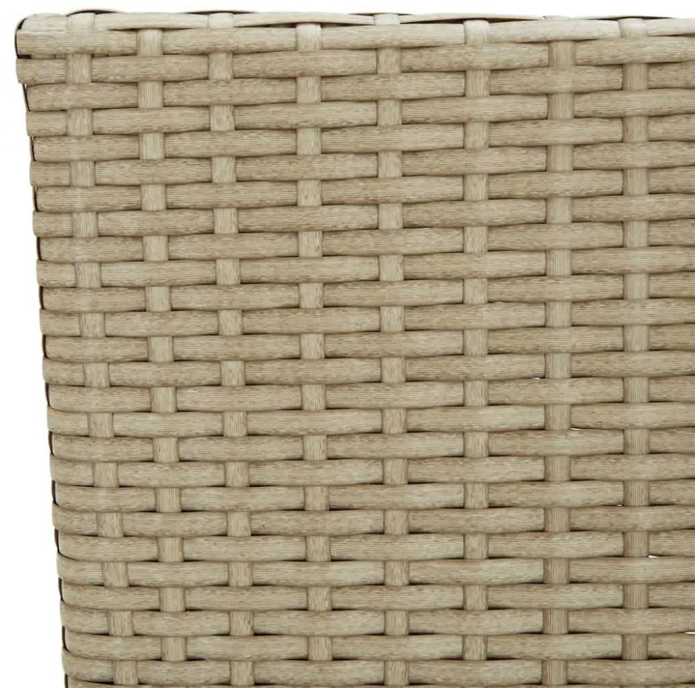 9 részes bézs polyrattan kerti étkezőgarnitúra párnákkal