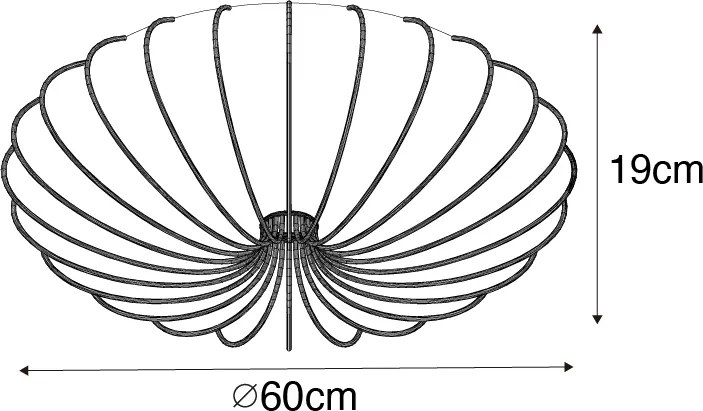 Okos mennyezeti lámpa fehér selyem 60cm 5-lámpás 5 Wifi P45-tel - Plu