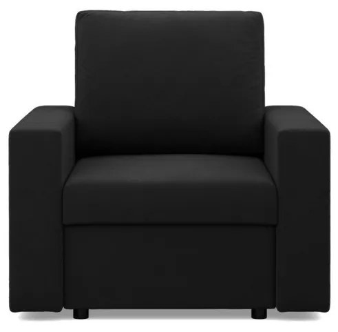 Zeus fotel, egyenes kartámasz, szövet anyag, hab töltet, fekete