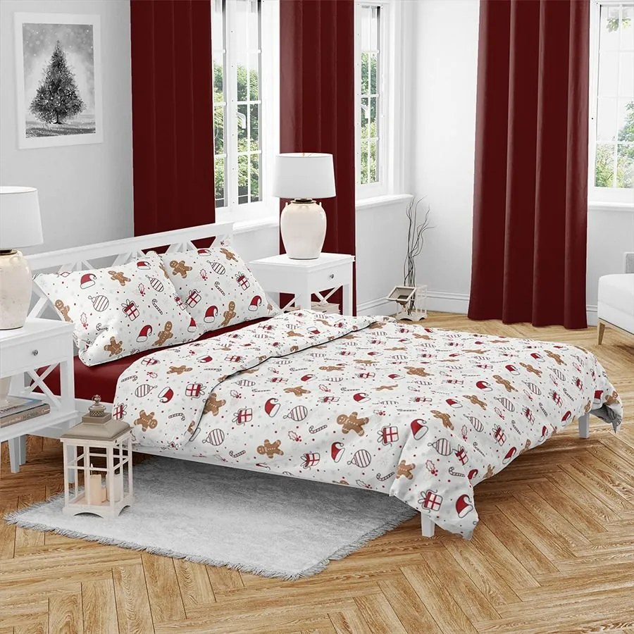 Pamut ágyneműhuzat GINGER JOY fehér Ágyneműhuzat mérete: 70 x 90 cm | 140 x 200 cm