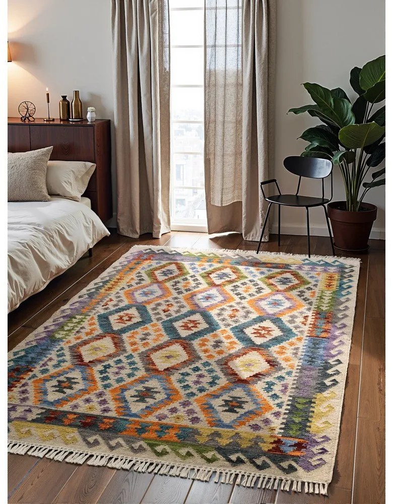 Kétoldalas kézi szövésű gyapjú szőnyeg 160x230 cm Kamal Oasis – Nouristan