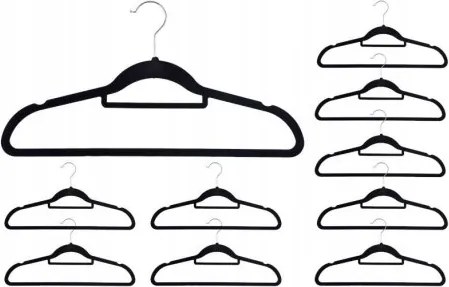 Velúr Akasztók Velúr Ruhaakasztó Gardróbszekrényhez 10 db-os szett