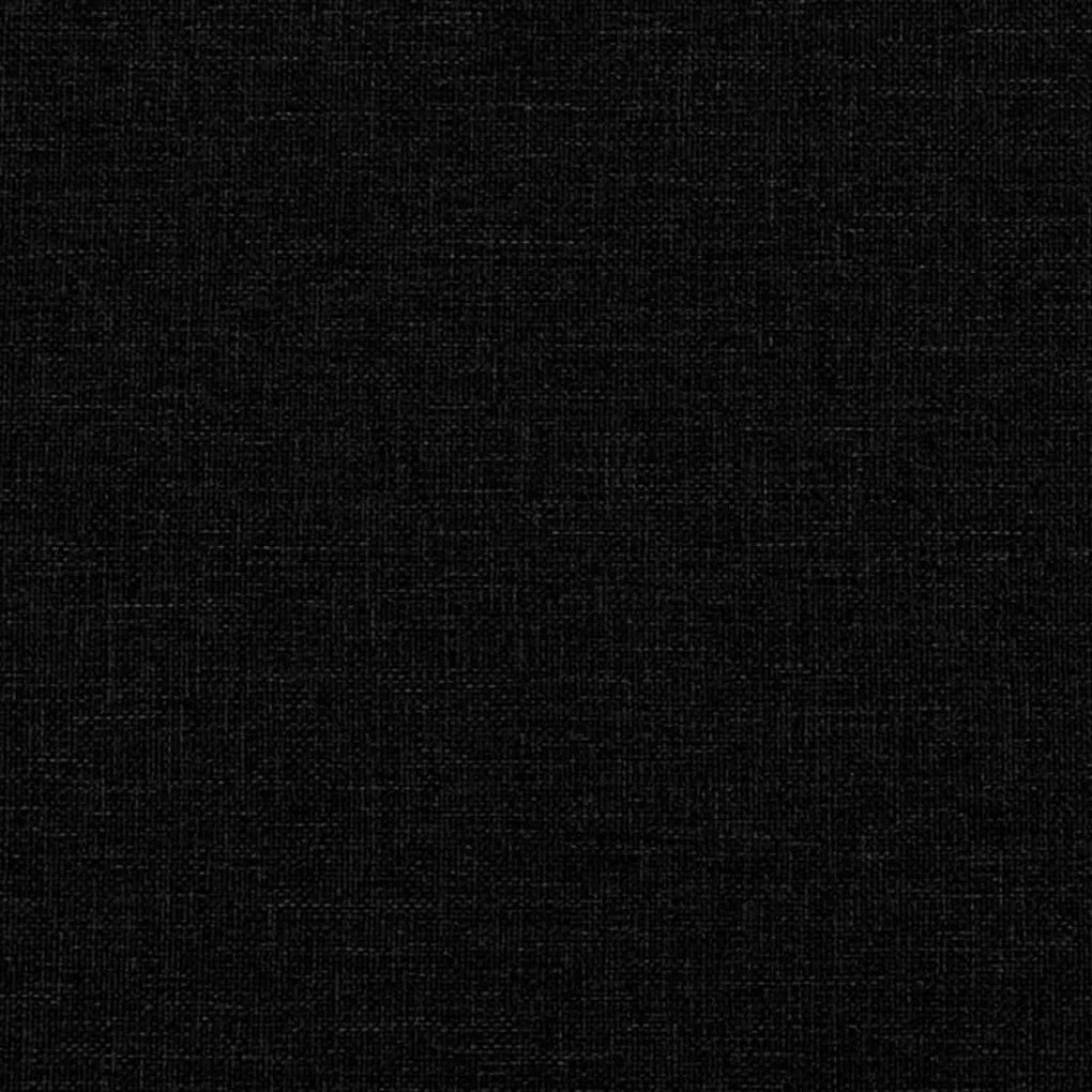 fekete szövet kanapéfotel lábtartóval 60 cm