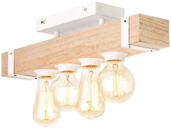 Brilliant - Csillár WHITEWOOD 4xE27/30W/230V