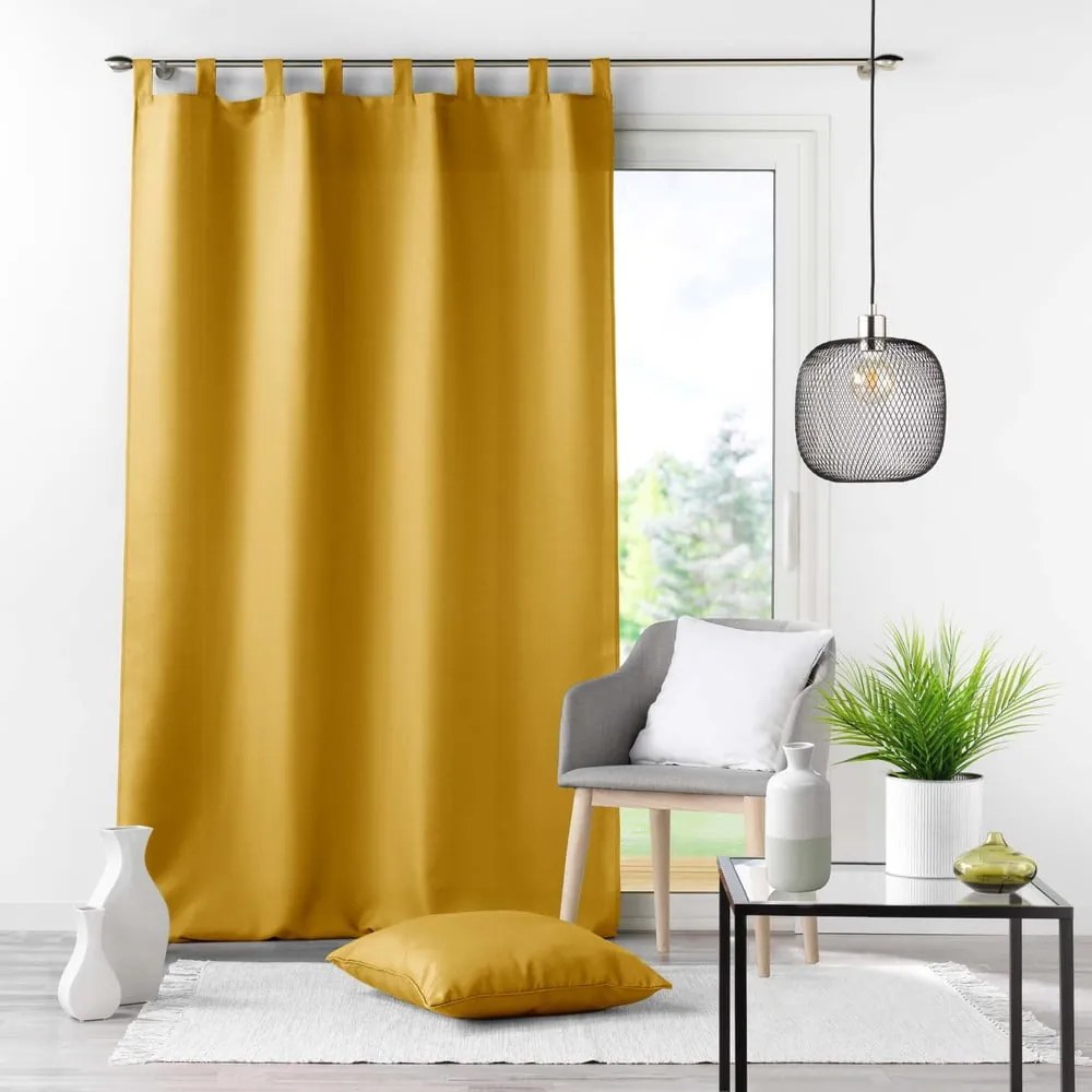 Sárga függöny 140x260 cm Essentiel – douceur d'intérieur