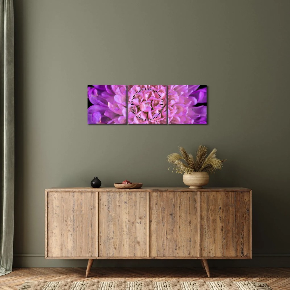 Részletes virágkép (órával) (90x30 cm)