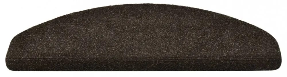 15 db sötétbarna tűlyukasztott öntapadó lépcsőszőnyeg 65x21x4cm