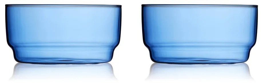 Kék üveg tálka szett 2 db-os 500 ml Torino – Lyngby Glas