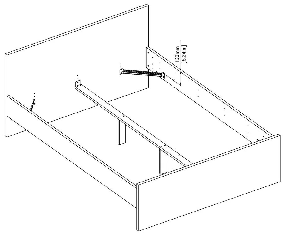 Fehér franciaágy 140x190 cm Naia – Tvilum